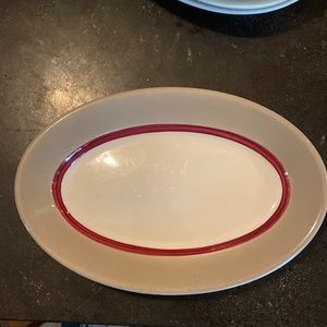 Vintage Sterling Vitrified China small oval plate